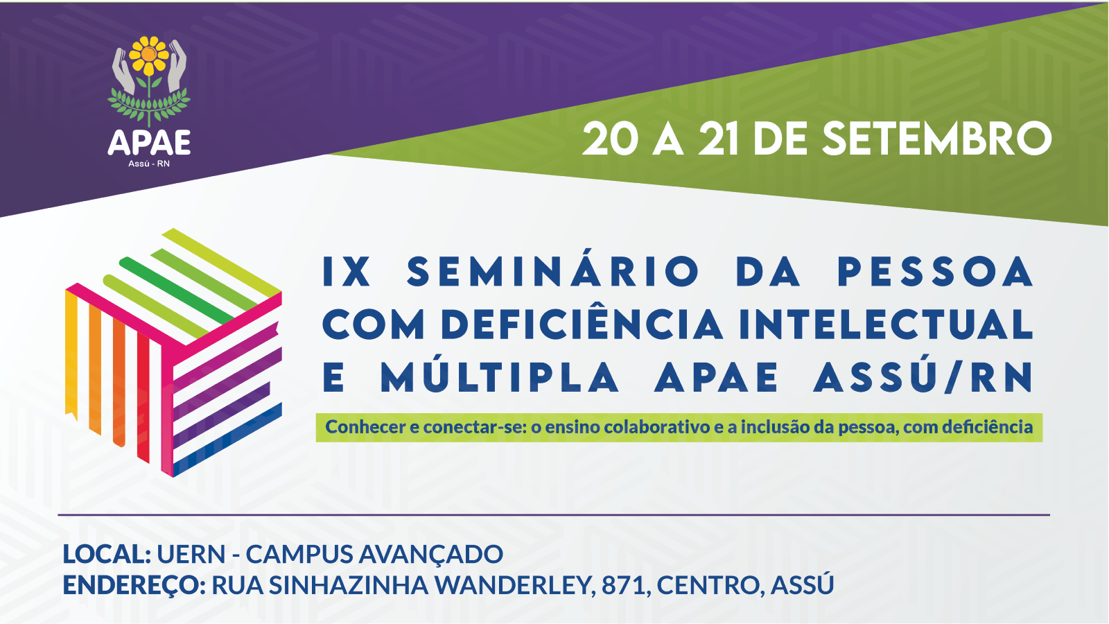 IX Seminário da pessoa  com Deficiência intelectual  e Múltipla APAE Assú/RN