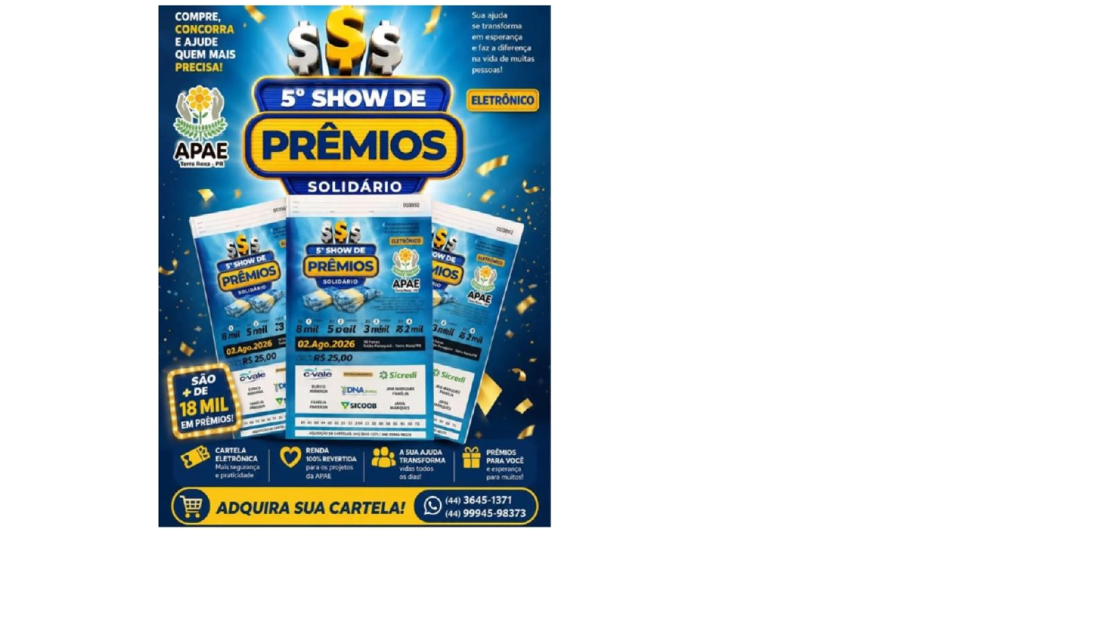 SHOW DE PRÊMIOS 2026